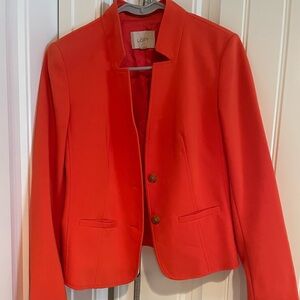 LOFT bright orange/coral blazer